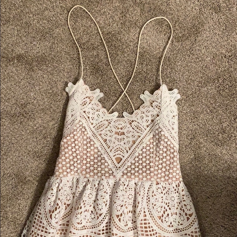 White tea length engagement dress (NWT)